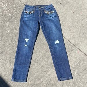 Boston Proper Jeans with Pocket Embellishment NWT Womens Size 4 Rhinestones